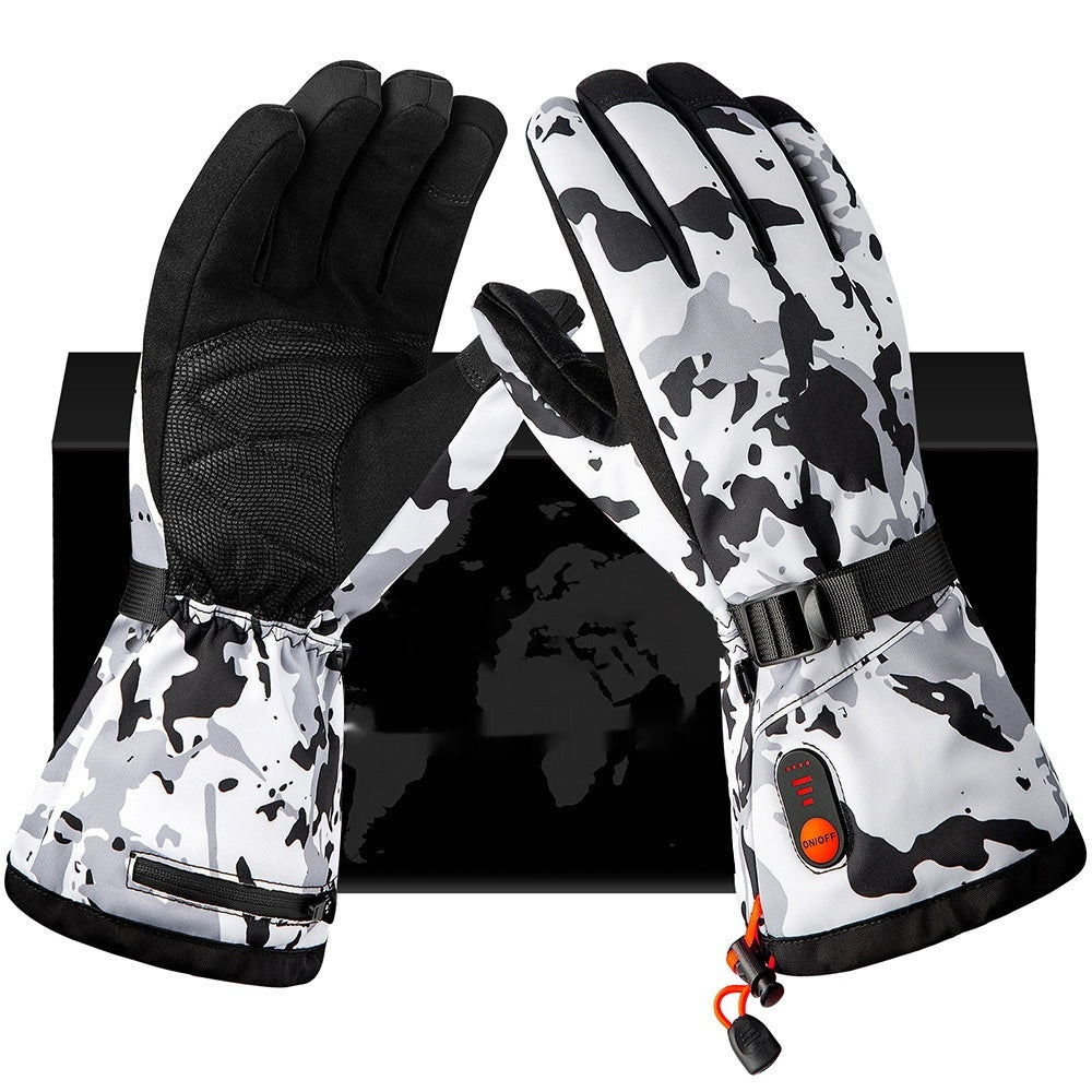 Stay Warm and Comfortable with Outdoor Skiing Cycling Thickened Heating Gloves